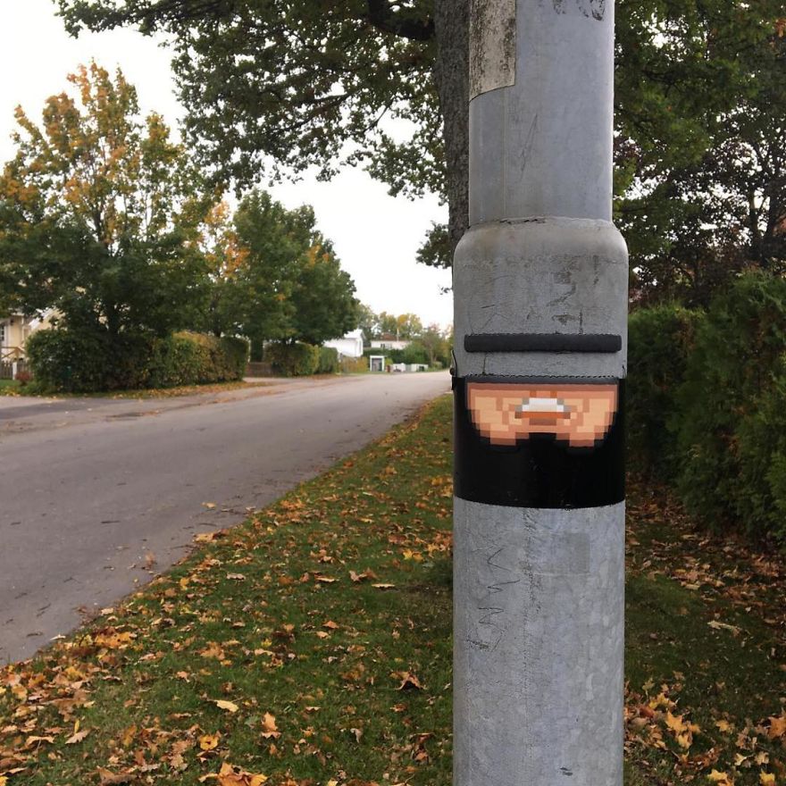Someone Is ‘Vandalising’ Streets With Pixel Art, And The Result Is Awesome Someone Is ‘Vandalising’ Streets With Pixel Art, And The Result Is Awesome