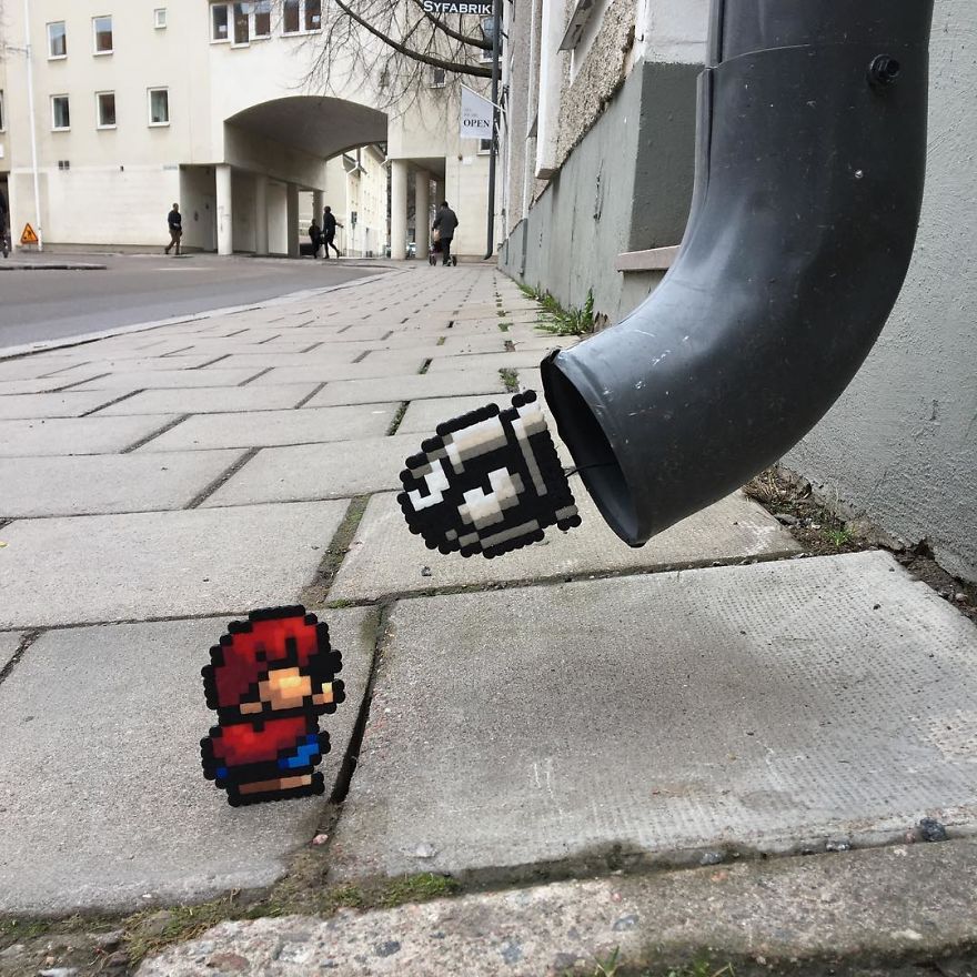 Someone Is ‘Vandalising’ Streets With Pixel Art, And The Result Is Awesome