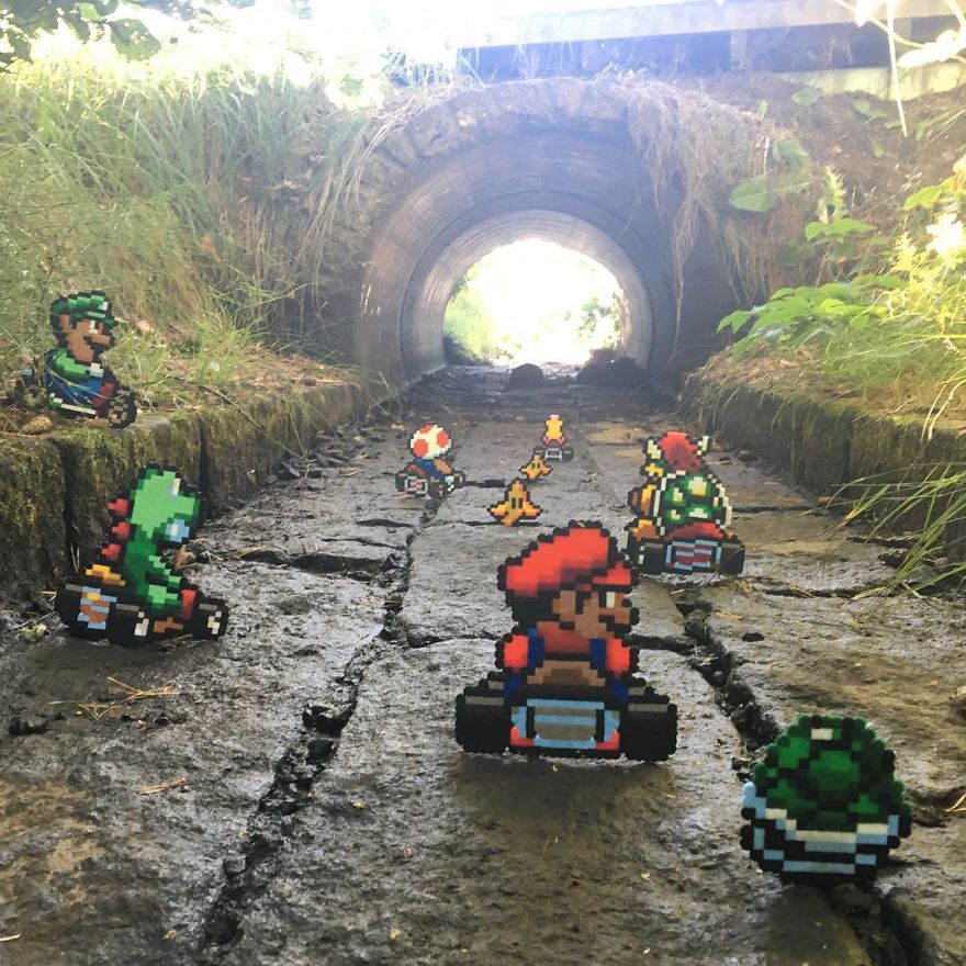 Someone Is ‘Vandalising’ Streets With Pixel Art, And The Result Is Awesome