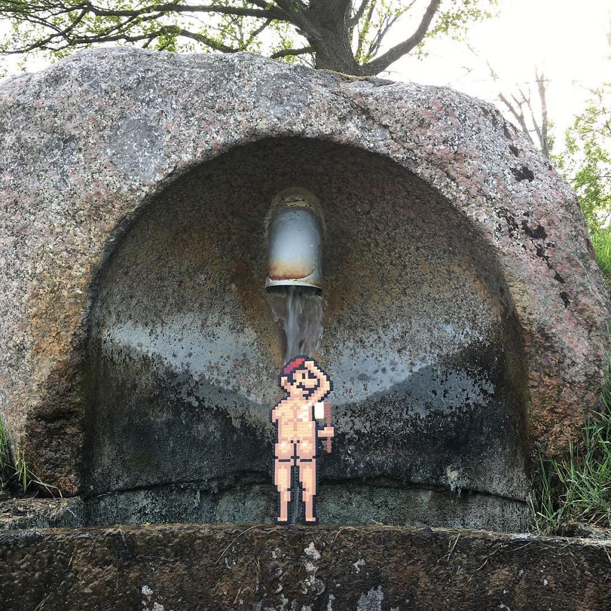 Someone Is ‘Vandalising’ Streets With Pixel Art, And The Result Is Awesome