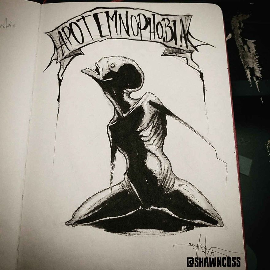 I Illustrated 31 Phobias For Feartober