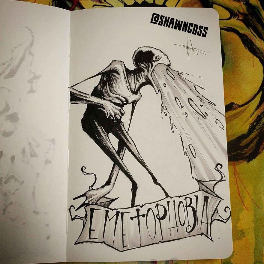 I Illustrated 31 Phobias For Feartober