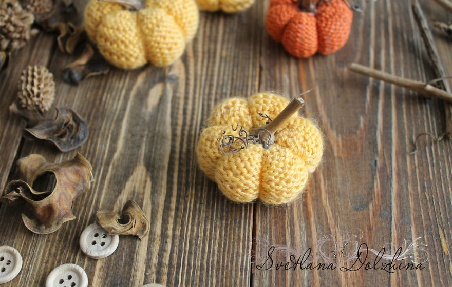 Knitting A Sweet Pumpkin Home Decor In 30 Minutes