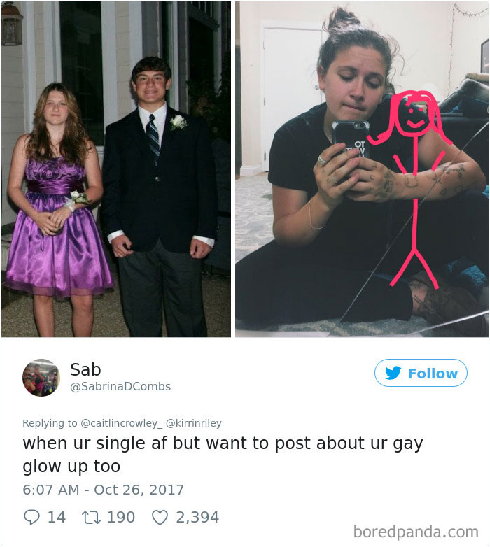 “Freshman To Senior Year, Does This Count As A Glo Up?” People Are Sharing Their Coming-Out ‘Glo Ups’ “Freshman To Senior Year, Does This Count As A Glo Up?” People Are Sharing Their Coming-Out ‘Glo Ups’