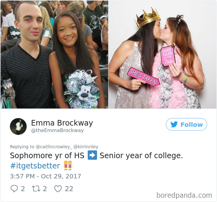 “Freshman To Senior Year, Does This Count As A Glo Up?” People Are Sharing Their Coming-Out ‘Glo Ups’ “Freshman To Senior Year, Does This Count As A Glo Up?” People Are Sharing Their Coming-Out ‘Glo Ups’