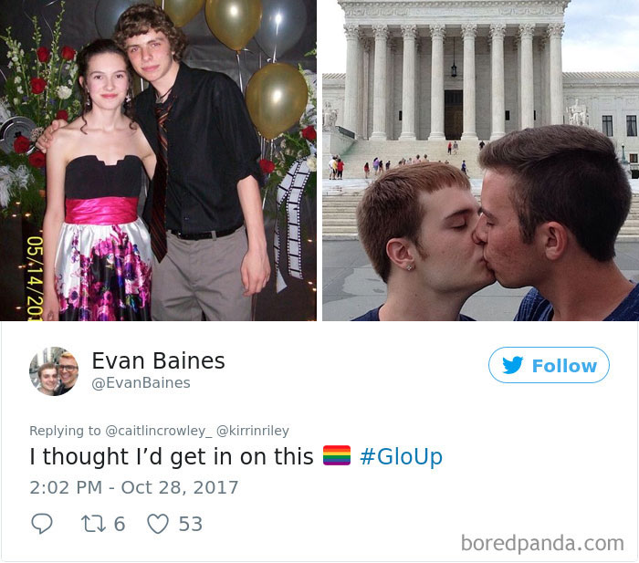 “Freshman To Senior Year, Does This Count As A Glo Up?” People Are Sharing Their Coming-Out ‘Glo Ups’ “Freshman To Senior Year, Does This Count As A Glo Up?” People Are Sharing Their Coming-Out ‘Glo Ups’