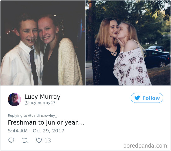 “Freshman To Senior Year, Does This Count As A Glo Up?” People Are Sharing Their Coming-Out ‘Glo Ups’ “Freshman To Senior Year, Does This Count As A Glo Up?” People Are Sharing Their Coming-Out ‘Glo Ups’