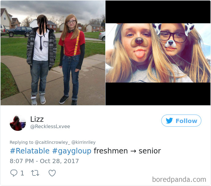 “Freshman To Senior Year, Does This Count As A Glo Up?” People Are Sharing Their Coming-Out ‘Glo Ups’ “Freshman To Senior Year, Does This Count As A Glo Up?” People Are Sharing Their Coming-Out ‘Glo Ups’