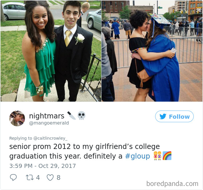 “Freshman To Senior Year, Does This Count As A Glo Up?” People Are Sharing Their Coming-Out ‘Glo Ups’ “Freshman To Senior Year, Does This Count As A Glo Up?” People Are Sharing Their Coming-Out ‘Glo Ups’