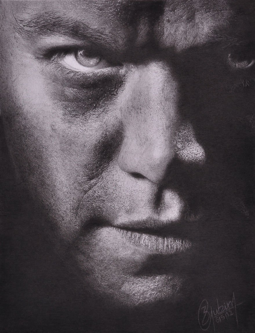 Matt Damon Meets Jason Bourne In Charcoal