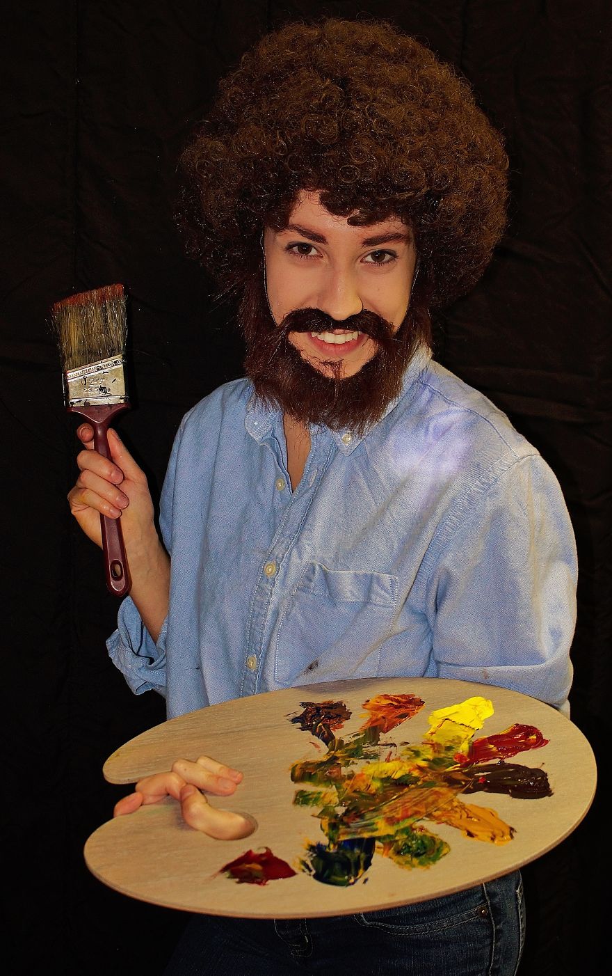 A Happy Little Costume Inspired By Bob Ross A Happy Little Costume Inspired By Bob Ross