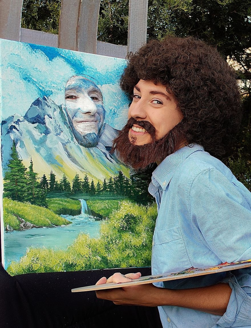 A Happy Little Costume Inspired By Bob Ross A Happy Little Costume Inspired By Bob Ross