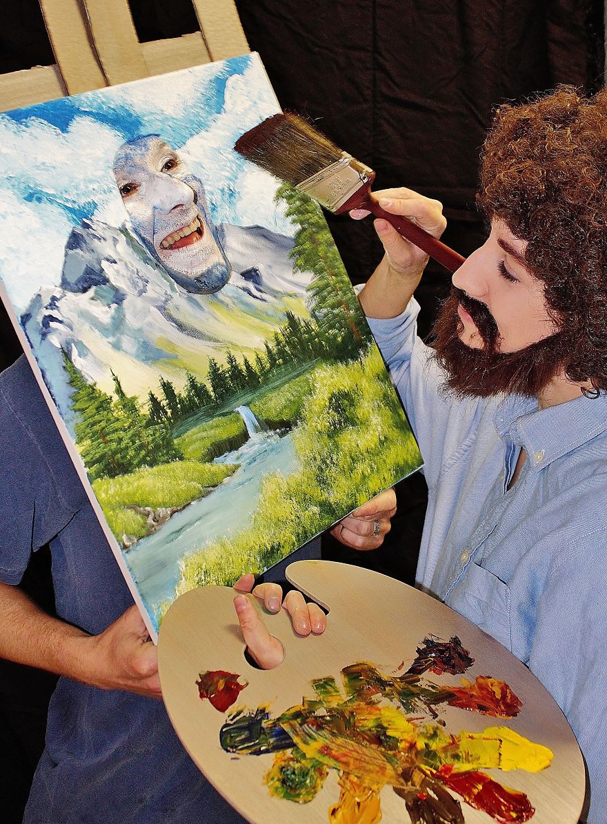 A Happy Little Costume Inspired By Bob Ross A Happy Little Costume Inspired By Bob Ross