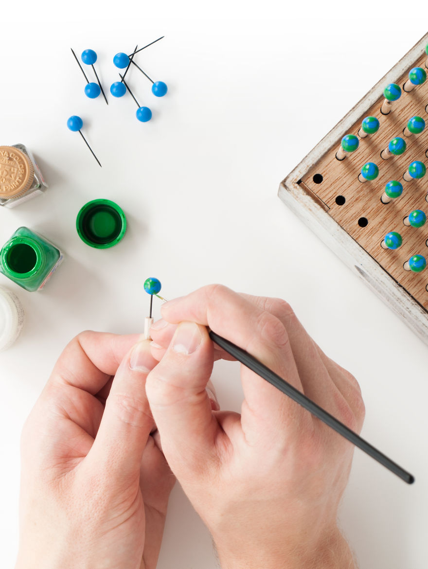 These Micro-Galaxy Push Pins Are Painted And Assembled By Hand These Micro-Galaxy Push Pins Are Painted And Assembled By Hand