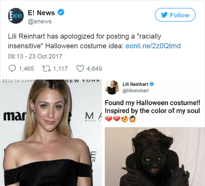 “Riverdale” Star Apologizes For ‘Racist’ Tweet, And Now People Are Even More Offended “Riverdale” Star Apologizes For ‘Racist’ Tweet, And Now People Are Even More Offended