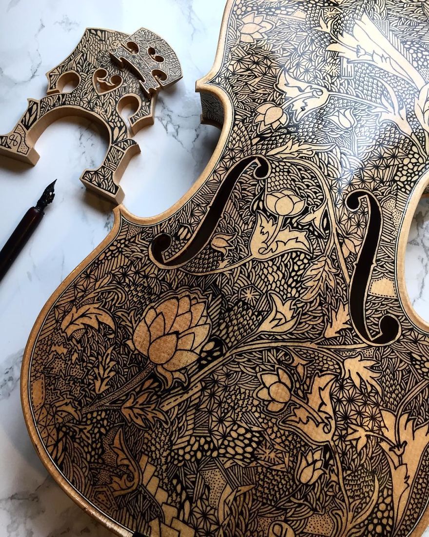 I’m The Violin Painter Who Spends Over 3 Weeks Illustrating Each One I’m The Violin Painter Who Spends Over 3 Weeks Illustrating Each One