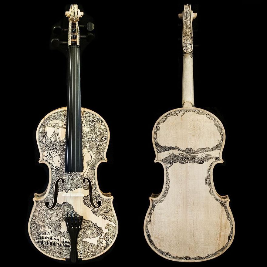 I’m The Violin Painter Who Spends Over 3 Weeks Illustrating Each One I’m The Violin Painter Who Spends Over 3 Weeks Illustrating Each One
