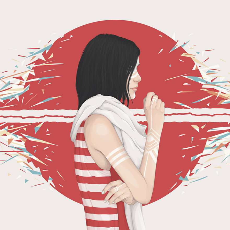 Artist Uses Vectors To Create Beautiful Portraits Of Women Artist Uses Vectors To Create Beautiful Portraits Of Women