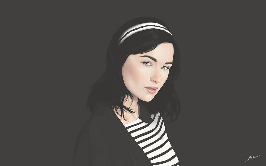 Artist Uses Vectors To Create Beautiful Portraits Of Women Artist Uses Vectors To Create Beautiful Portraits Of Women