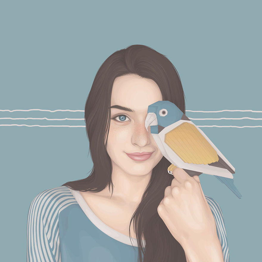 Artist Uses Vectors To Create Beautiful Portraits Of Women Artist Uses Vectors To Create Beautiful Portraits Of Women