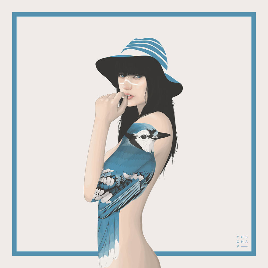 Artist Uses Vectors To Create Beautiful Portraits Of Women Artist Uses Vectors To Create Beautiful Portraits Of Women