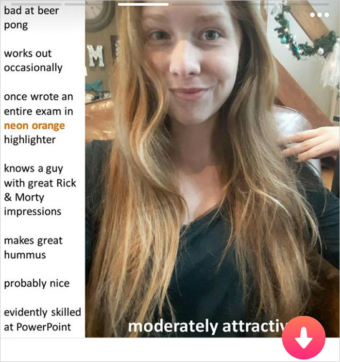 Girl’s Tinder Profile Hilariously Explains Why You Should Date Her, And Now Everyone Wants To Swipe Right Girl’s Tinder Profile Hilariously Explains Why You Should Date Her, And Now Everyone Wants To Swipe Right