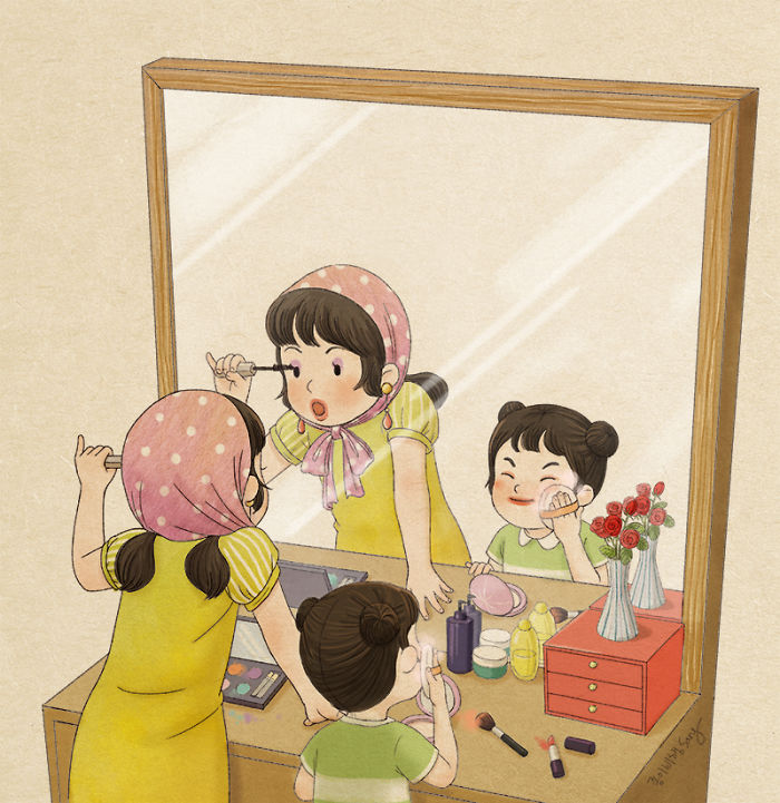 Korean Artist Illustrates Her Memories Of Growing Up With A Sister Korean Artist Illustrates Her Memories Of Growing Up With A Sister