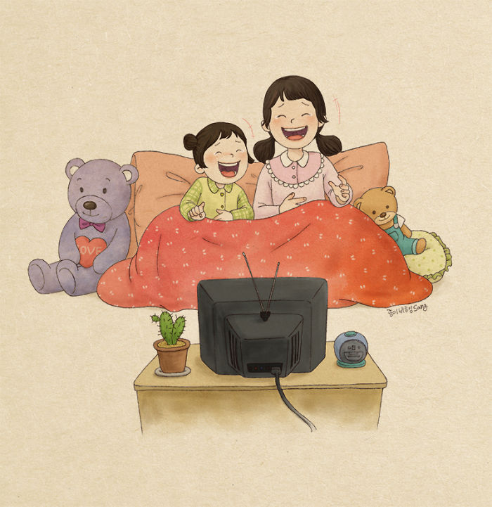 Korean Artist Illustrates Her Memories Of Growing Up With A Sister Korean Artist Illustrates Her Memories Of Growing Up With A Sister
