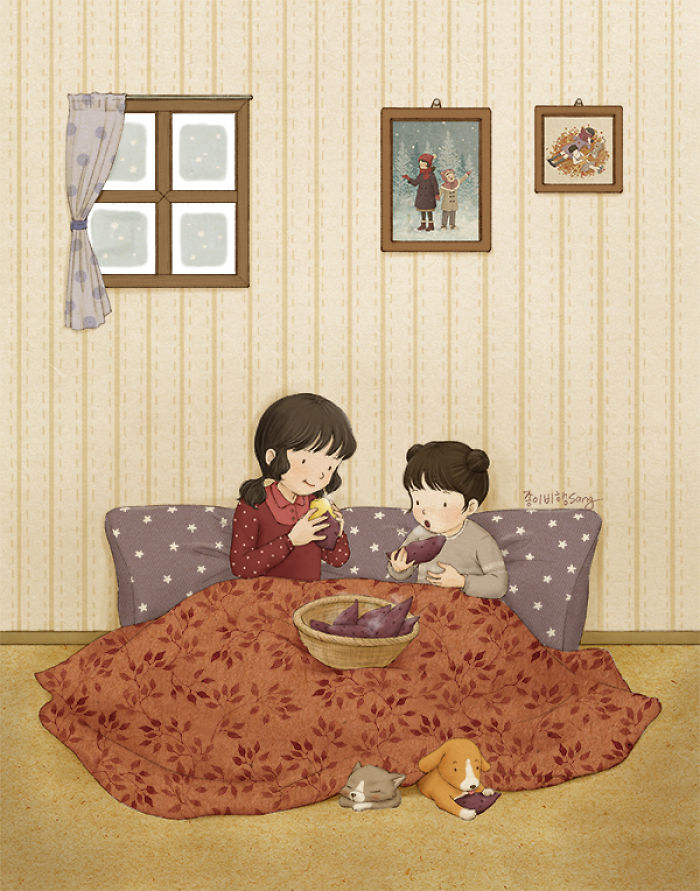 Korean Artist Illustrates Her Memories Of Growing Up With A Sister Korean Artist Illustrates Her Memories Of Growing Up With A Sister