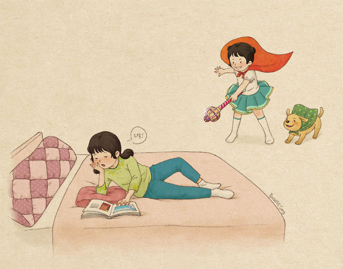 Korean Artist Illustrates Her Memories Of Growing Up With A Sister Korean Artist Illustrates Her Memories Of Growing Up With A Sister