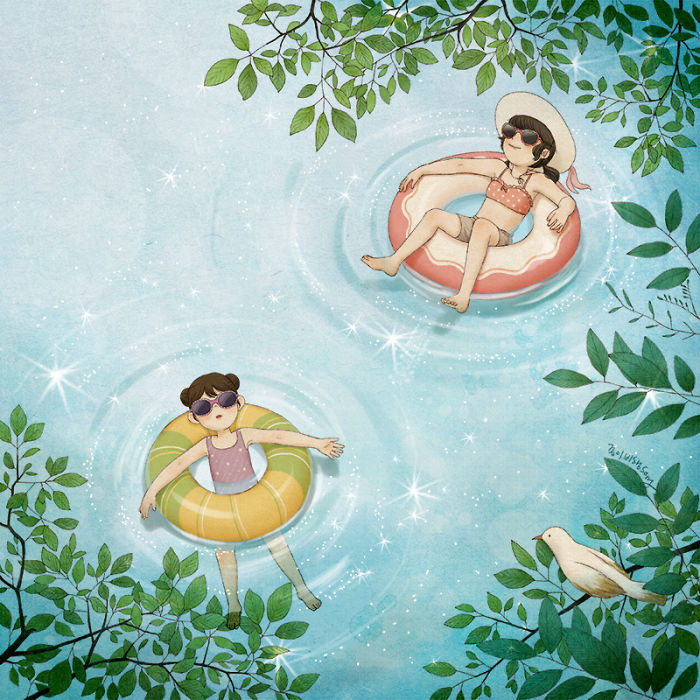 Korean Artist Illustrates Her Memories Of Growing Up With A Sister Korean Artist Illustrates Her Memories Of Growing Up With A Sister