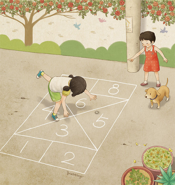 Korean Artist Illustrates Her Memories Of Growing Up With A Sister Korean Artist Illustrates Her Memories Of Growing Up With A Sister