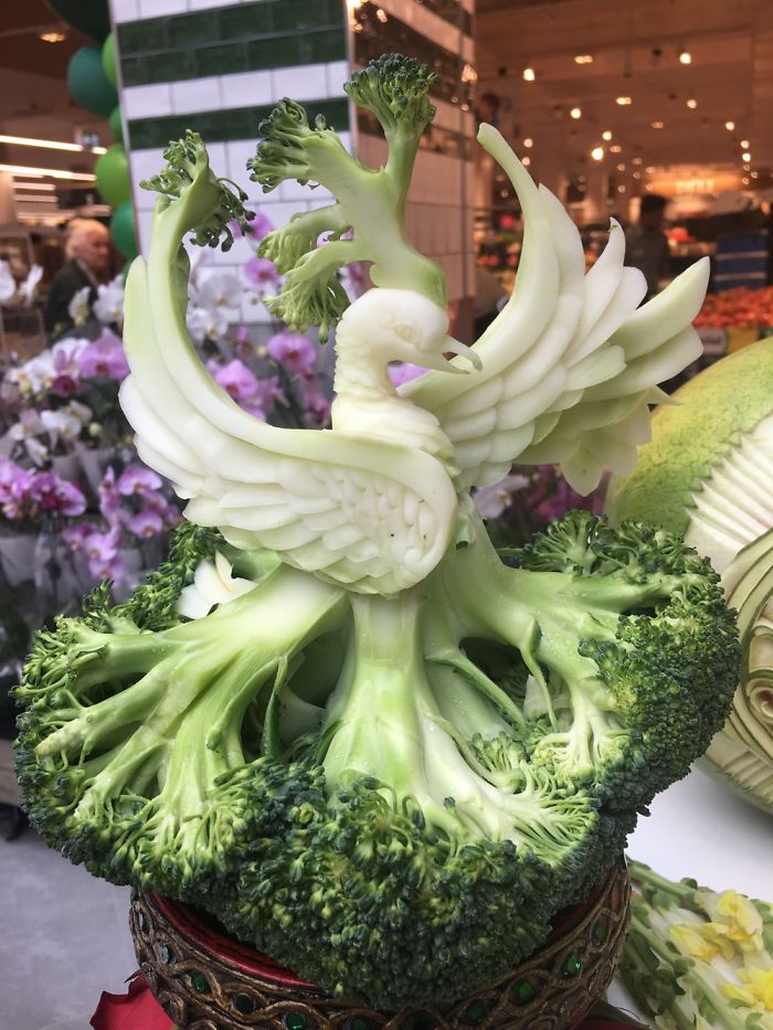 I Have Transformed A Broccoli Into Magnificent Swan I Have Transformed A Broccoli Into Magnificent Swan