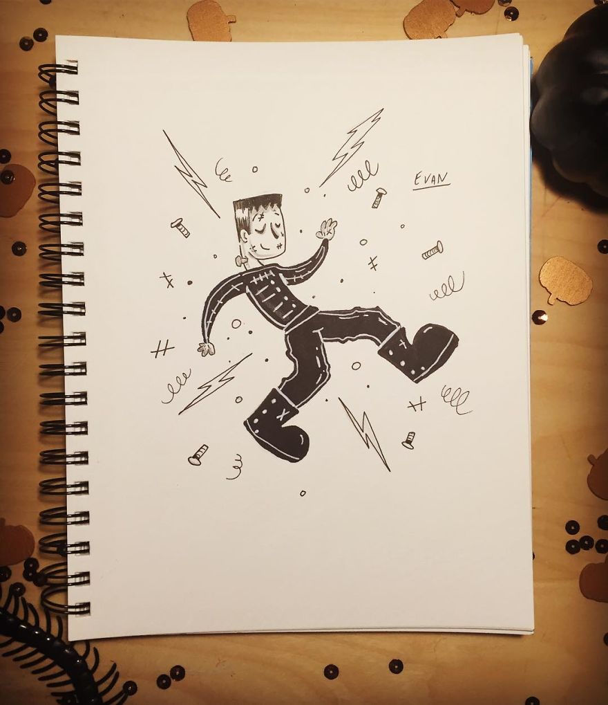 14 + Pics Artist Illustrates His Awsome Drawings On An Art Book ! 14 + Pics Artist Illustrates His Awsome Drawings On An Art Book !