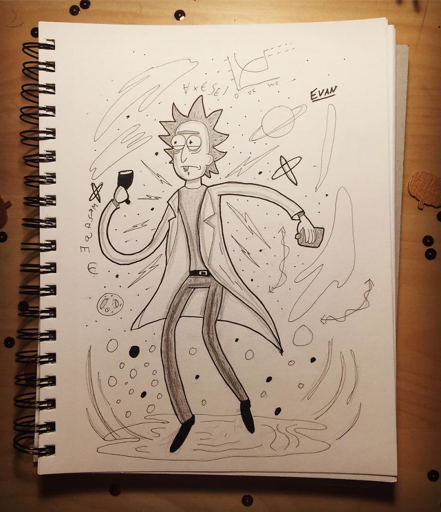 14 + Pics Artist Illustrates His Awsome Drawings On An Art Book ! 14 + Pics Artist Illustrates His Awsome Drawings On An Art Book !