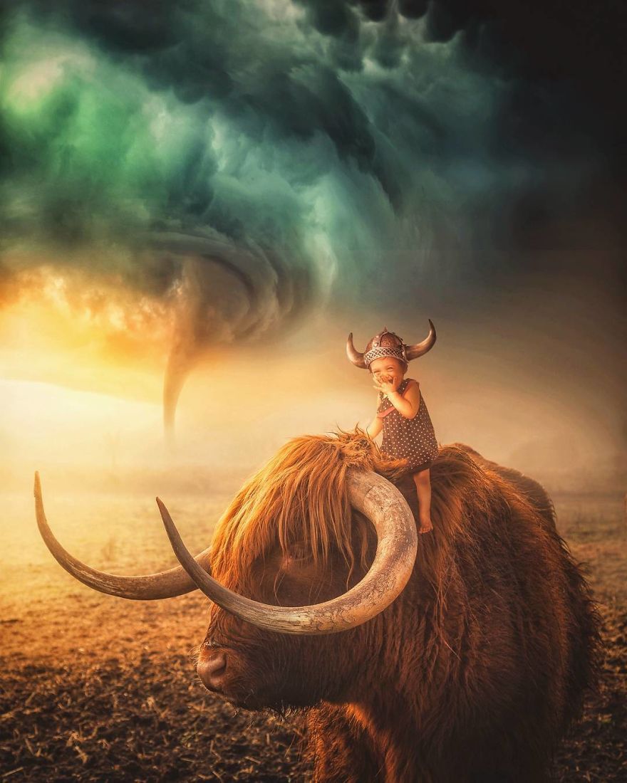 I Took Photos Of My Family And Digitally Edited Them Into A Crazy Fantasy Land