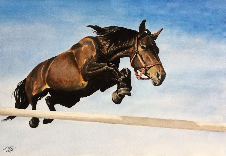 Estonian Artist Captures Personalities Of Horses With Her Realistic Hand-Drawn Art