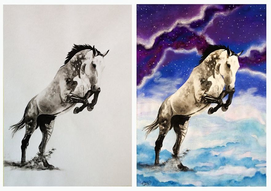 Estonian Artist Captures Personalities Of Horses With Her Realistic Hand-Drawn Art