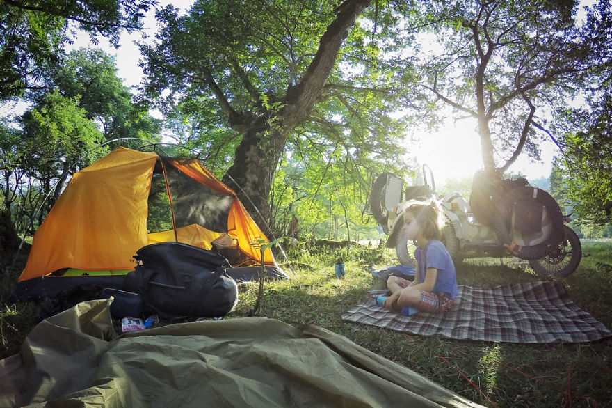 We Took Less-Traveled Roads To The Caucasus Mountains With Our 5-Year-Old Son Sitting In A Sidecar