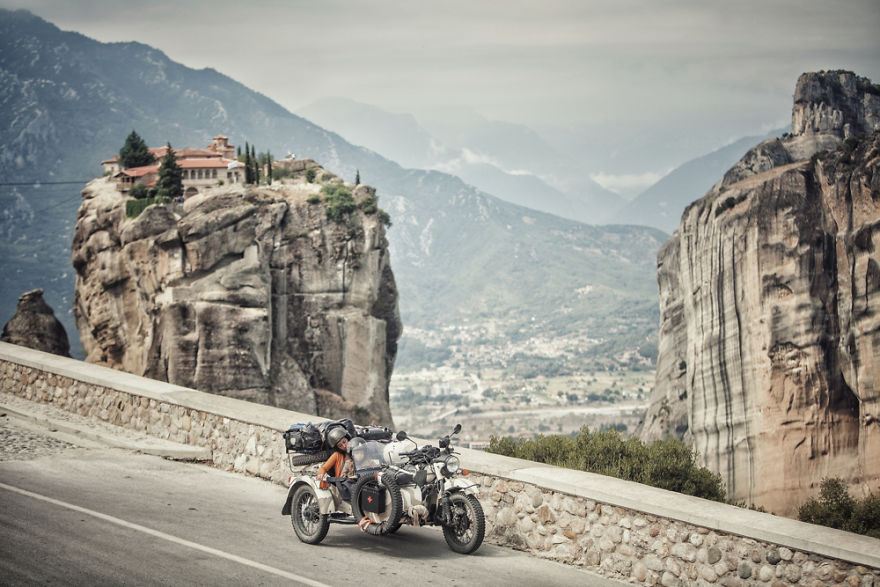 We Took Less-Traveled Roads To The Caucasus Mountains With Our 5-Year-Old Son Sitting In A Sidecar