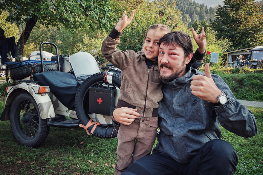 We Took Less-Traveled Roads To The Caucasus Mountains With Our 5-Year-Old Son Sitting In A Sidecar