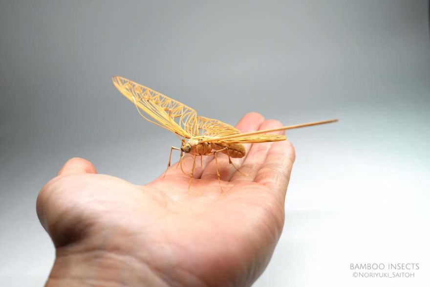 Japanese Artist Creates Incredibly Intricate Life-Size Insects From Bamboo, And The Result Will Impress You