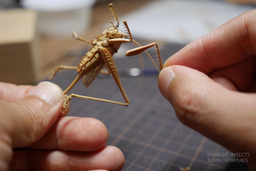 Japanese Artist Creates Incredibly Intricate Life-Size Insects From Bamboo, And The Result Will Impress You