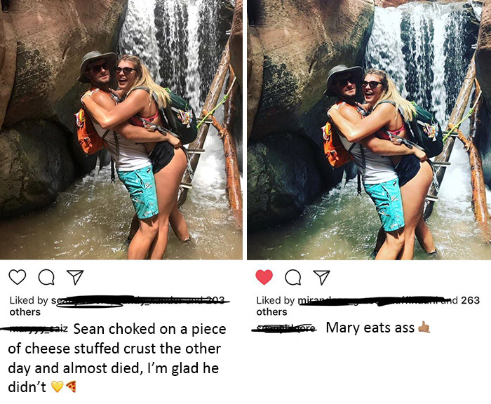8 Times Girlfriends And Boyfriends Shared The Same Images On Instagram, But Created Absolutely Different Captions