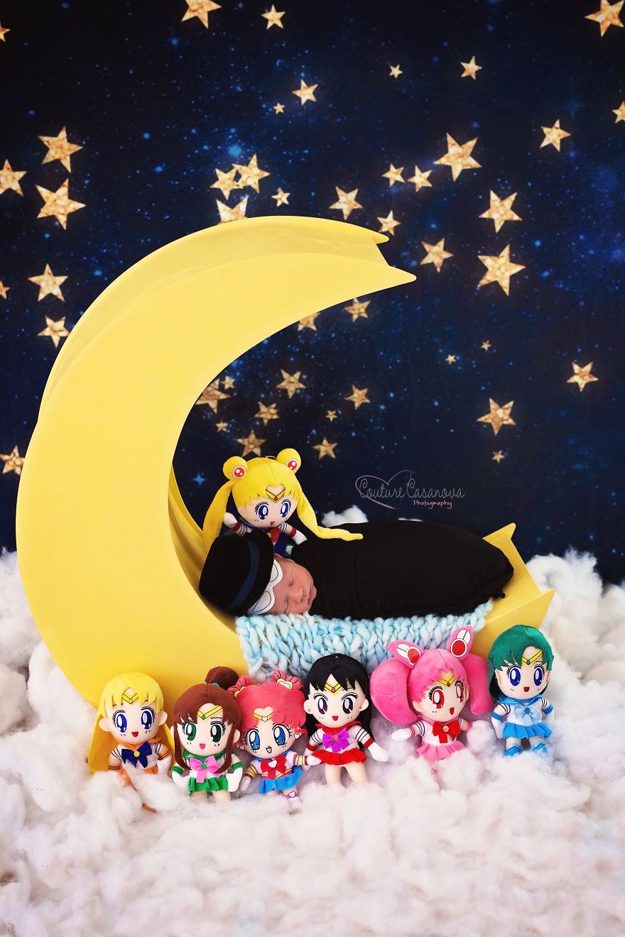 Sailor Moon Newborn Photo Shoot