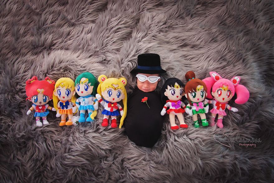 Sailor Moon Newborn Photo Shoot