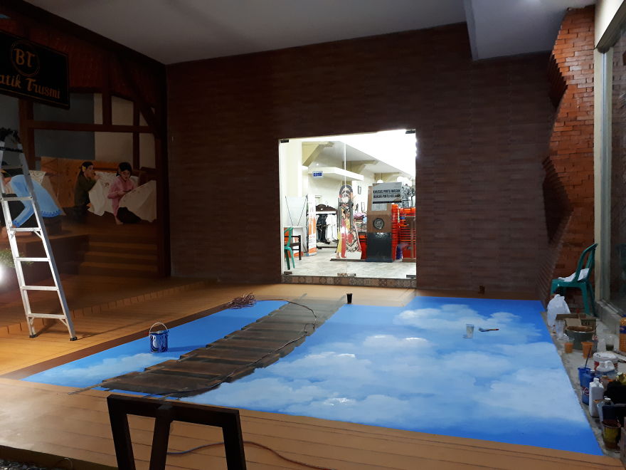 I Create A 3d Trick Art Of Bridge Above Clouds With The Concept Of Heaven I Create A 3d Trick Art Of Bridge Above Clouds With The Concept Of Heaven