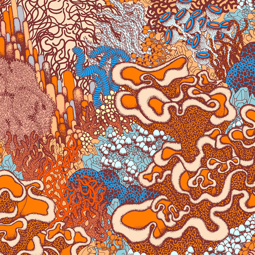 I Create Colorful Detailed Ecosystems