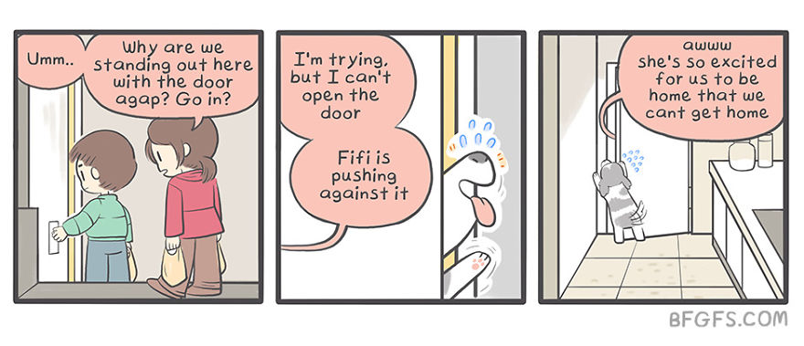 Girlfriend Illustrates Everyday Life With Her Boyfriend And A Puppy In 20 Adorable Comics Girlfriend Illustrates Everyday Life With Her Boyfriend And A Puppy In 20 Adorable Comics