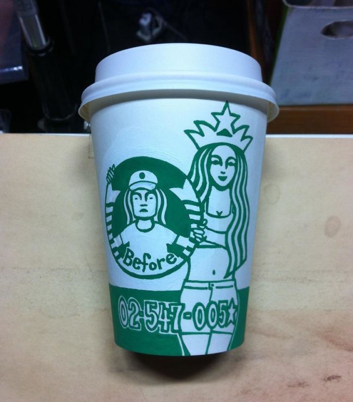 Artist Reveals The Hidden Life Of Starbucks’ Mermaid By Transforming Their Cups Artist Reveals The Hidden Life Of Starbucks’ Mermaid By Transforming Their Cups